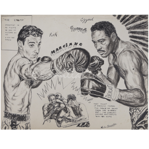 Rocky Marciano and Ezzard Charles